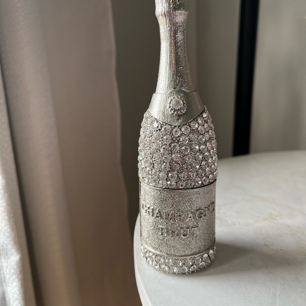 Z Gallerie Glittering Silver Champagne Decor Trinket Holder